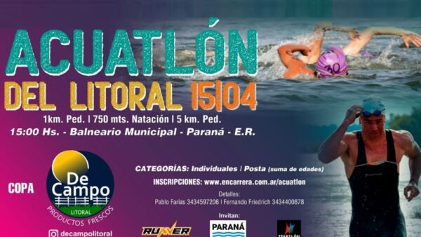 El sábado se realizará un acuatlón en el balneario municipal de Paraná