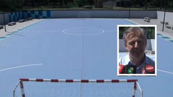 Bahl inauguró la cancha reglamentaria de futsal y destacó que en un lugar en desuso se instaló una obra muy demanda